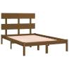 Honey Brown Solid Wood Bed Frame - 120x190 cm Small Double