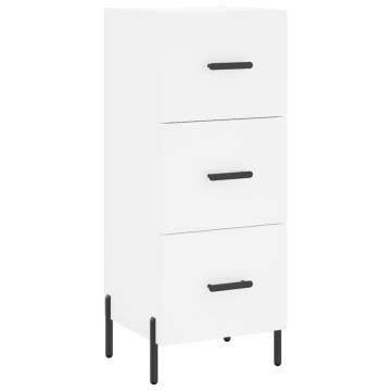 Elegant Highboard in White - 34.5x34x180 cm Engineered Wood