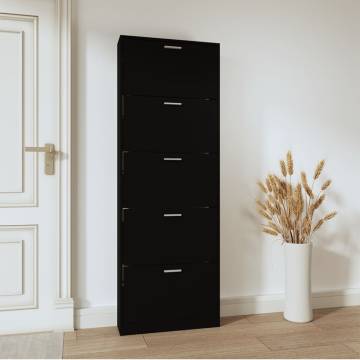 Shoe Cabinet Black - Stylish Storage Solution | HipoMarket