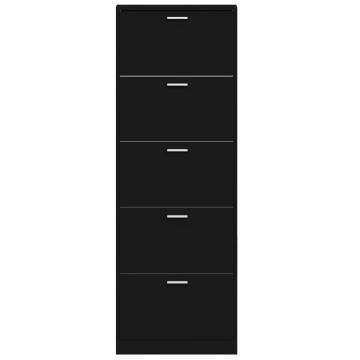 Shoe Cabinet Black - Stylish Storage Solution | HipoMarket