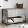 Storage Bench Grey Sonoma 70x42.5x47 cm Engineered Wood Colour grey sonoma Size 70 x 42.5 x 47 cm 