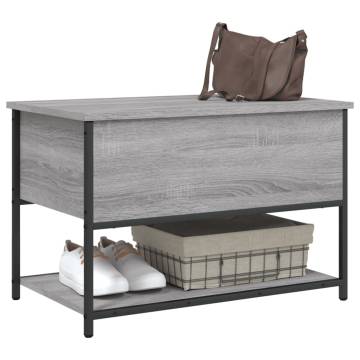 Storage Bench Grey Sonoma - Stylish & Functional 70x42.5 cm