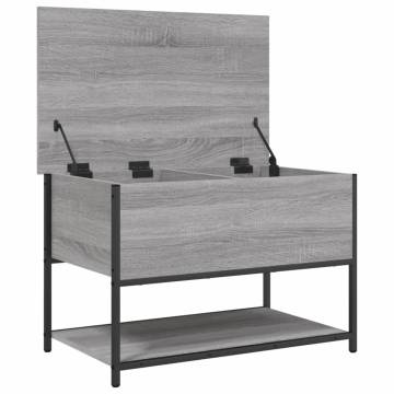 Storage Bench Grey Sonoma - Stylish & Functional 70x42.5 cm