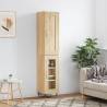 Highboard Sonoma Oak 34.5x34x180 cm Engineered Wood Colour sonoma oak Quantity in Package 1 Model 1 glass door 