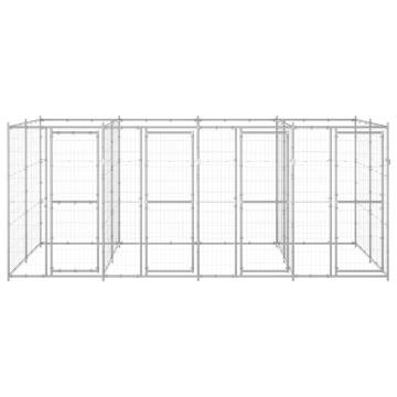 Outdoor Dog Kennel Galvanised Steel 9.68 m² | HipoMarket