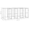 Outdoor Dog Kennel Galvanised Steel 9.68 m² | HipoMarket