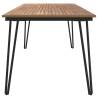 Garden Table with Hairpin Legs | Solid Wood Acacia