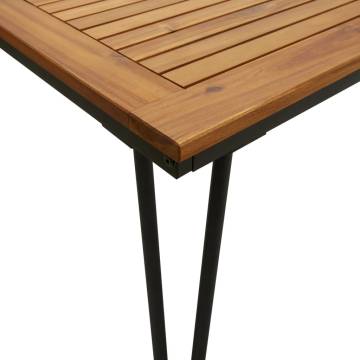 Garden Table with Hairpin Legs | Solid Wood Acacia