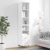 Highboard White 34.5x34x180 cm Engineered Wood Colour white Quantity in Package 1 Model 2 drawers 2 shelves 