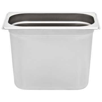 Gastronorm Containers 4 pcs GN 1/4 Stainless Steel - Durable & Versati