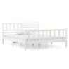 White Solid Wood Bed Frame 140x190 cm - Stylish & Durable