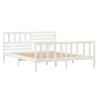 White Solid Wood Bed Frame 140x190 cm - Stylish & Durable