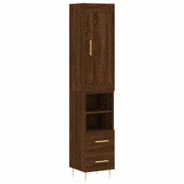 Stylish Highboard Brown Oak - Engineered Wood | HipoMarket