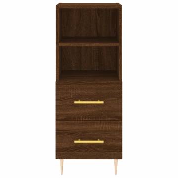 Stylish Highboard Brown Oak - Engineered Wood | HipoMarket