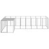 Dog Kennel Silver 6.05 m² Steel - Durable & Spacious