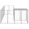 Dog Kennel Silver 6.05 m² Steel - Durable & Spacious