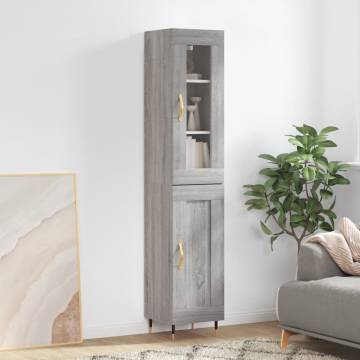 Highboard Grey Sonoma 34.5x34x180 cm - Stylish Storage Solution