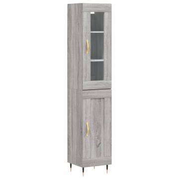 Highboard Grey Sonoma 34.5x34x180 cm - Stylish Storage Solution