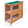 Outdoor Rabbit Hutch - Small Animal House with 4 Doors