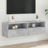 TV Wall Cabinet Concrete Grey 100x30x30 cm Engineered Wood Colour concrete grey Quantity in Package 1 Width 100 cm 