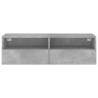 Concrete Grey TV Wall Cabinet - 100x30x30 cm | Hipomarket