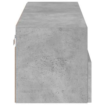 Concrete Grey TV Wall Cabinet - 100x30x30 cm | Hipomarket