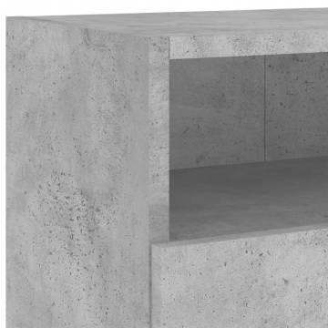 Concrete Grey TV Wall Cabinet - 100x30x30 cm | Hipomarket