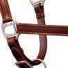 Real Leather Adjustable Headcollar - Brown Cob - HipoMarket