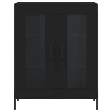 Stylish Highboard Black 69.5x34x180 cm | Hipo Market