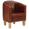 Tub Chair Brown Real Leather Colour light brown Quantity in Package 1 