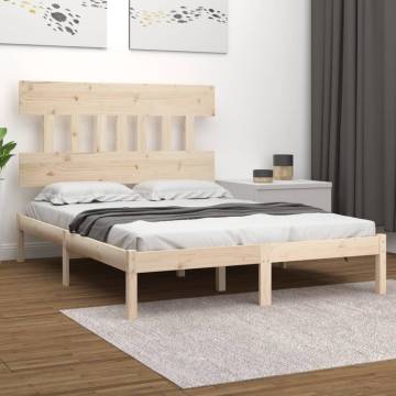 Solid Wood Bed Frame 120x190 cm Small Double | Hipomarket