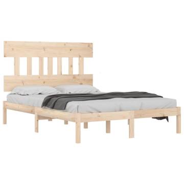 Solid Wood Bed Frame 120x190 cm Small Double | Hipomarket