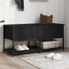 Storage Bench Black 100x42.5x47 cm Engineered Wood Colour black Size 100 x 42.5 x 47 cm 