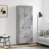 Highboard Concrete Grey 69.5x34x180 cm Engineered Wood Colour concrete grey Quantity in Package 1 Model 2 doors 2 drawers 