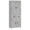 Stylish Highboard Concrete Grey - 69.5x34x180 cm | HipoMarket