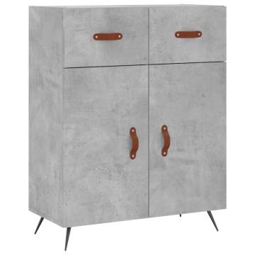 Stylish Highboard Concrete Grey - 69.5x34x180 cm | HipoMarket