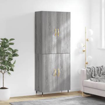 Highboard Grey Sonoma | Stylish Engineered Wood Storage