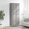 Highboard Grey Sonoma 69.5x34x180 cm Engineered Wood Colour grey sonoma Quantity in Package 1 Model 2 doors 