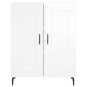 High Gloss White Highboard - Stylish Storage Solution