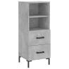 Stylish Highboard in Concrete Grey - 34.5x34x180 cm