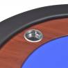 10-Player Poker Table with Dealer Area & Chip Tray - Blue