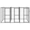 Outdoor Dog Kennel Steel with Roof | 7.26 m² Paradise for Pets