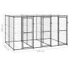 Outdoor Dog Kennel Steel with Roof | 7.26 m² Paradise for Pets