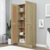 Stylish Book Cabinet in Sonoma Oak - 82.5x30.5x185.5 cm