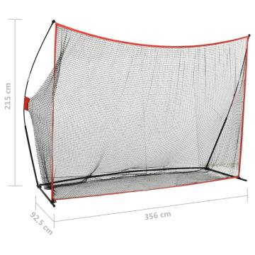 Golf Hitting Net 356x92.5x215 cm - Durable Training Aid