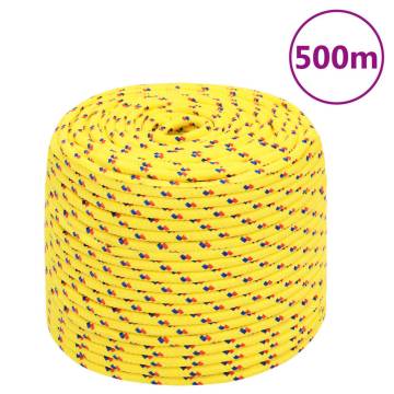 Boat Rope Yellow 8mm 500m Polypropylene - Durable & Versatile