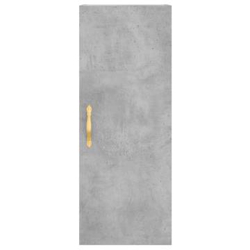 Stylish Highboard Concrete Grey - 34.5x34x180 cm