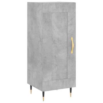 Stylish Highboard Concrete Grey - 34.5x34x180 cm