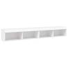 Stylish White TV Cabinets with LED Lights | 2 pcs - 100x30 cm