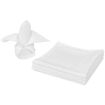 100 White Dinner Napkins 50x50 cm - Premium Quality & Durable